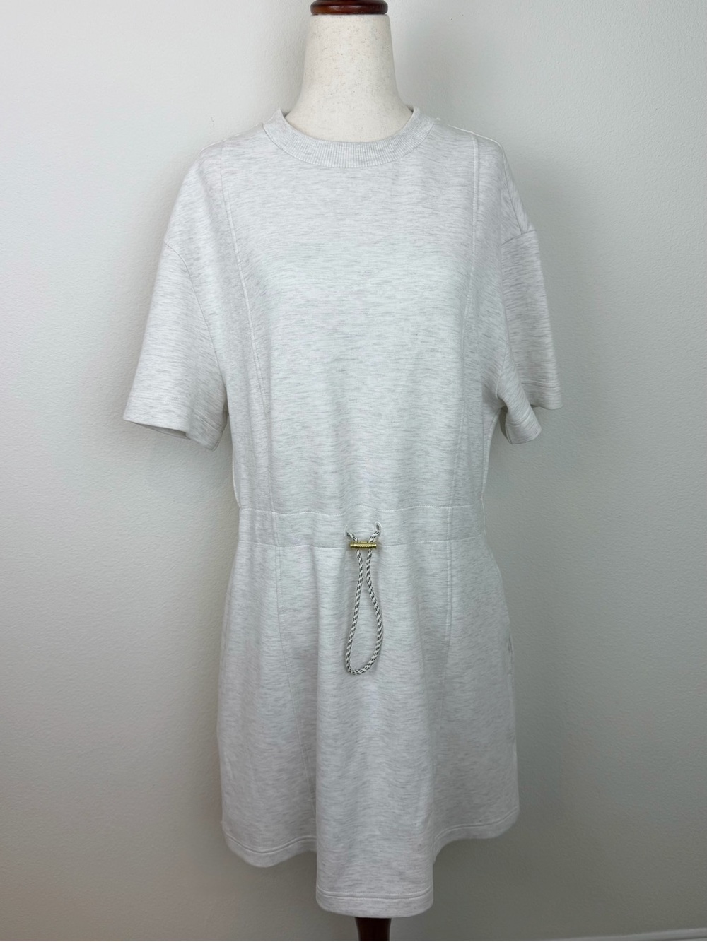 Varley Maple Dress 2.0 Doublesoft Casual Drawstring Knit T-Shirt Dress - Picture 6 of 15